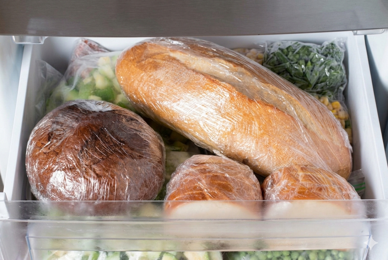 బ్రెడ్ ఫ్రీజర్‌లో ఉంచడం